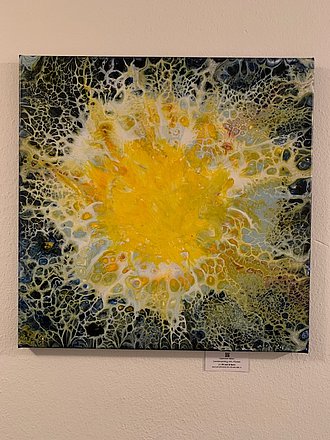 #A sun is born, Pouring and Acryl on Canvas, 50x50cm